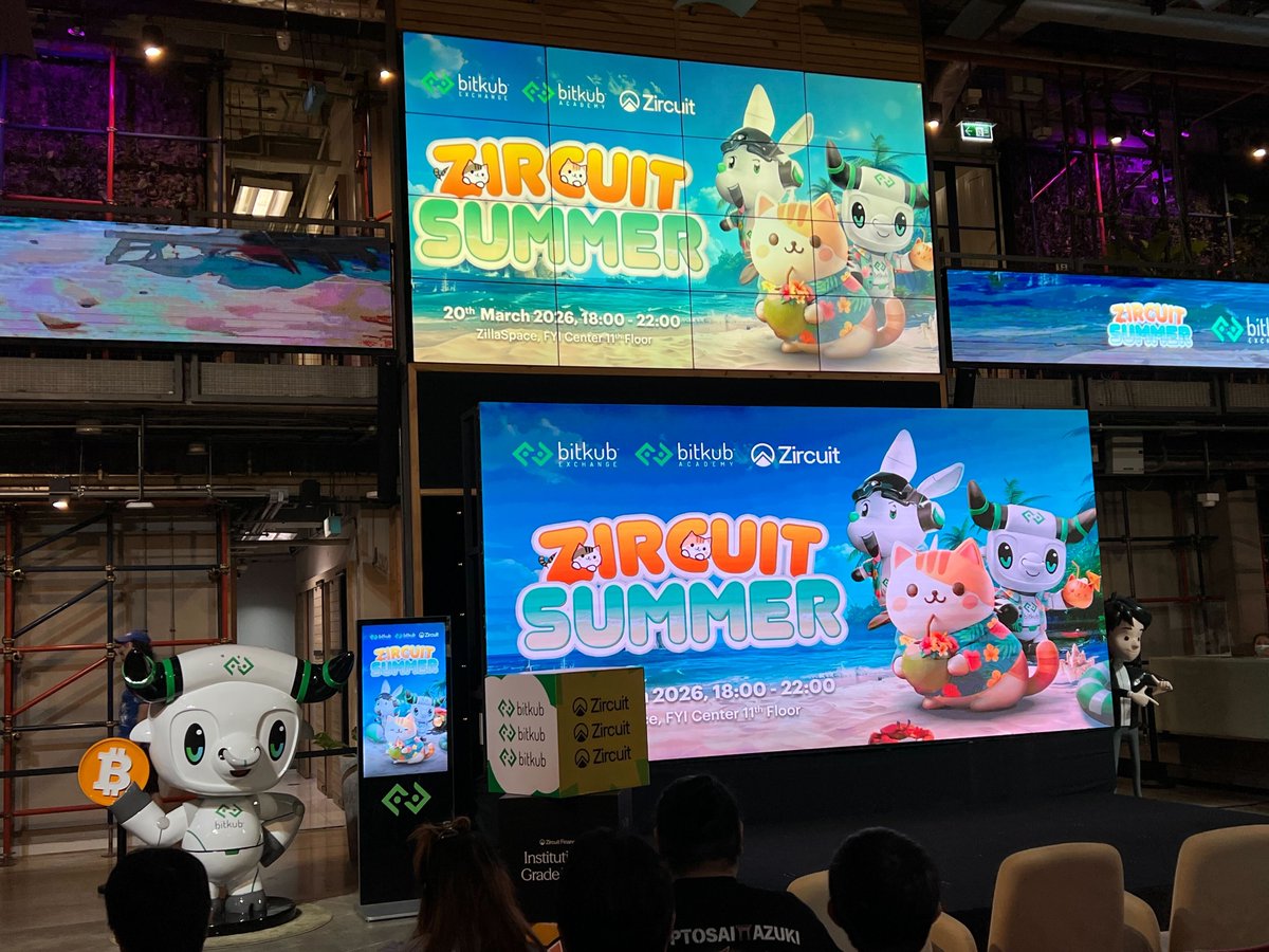 BitkubOfficial's tweet image. โอกาสสุดท้าย ไม่มาถือว่าพลาด งาน Zircuit Summer กำลังจะเริ่มแล้วใครที่อยู่แถว MRT ศูนย์สิริกิติ์ฯ รีบมาเลย ! ☀️🔥
.
มาร่วมสนุก พูดคุย และร่วมกิจกรรมมากมายที่งาน Zircuit Summer ณ FYI Center 2 ชั้น 11 MRT ศูนย์สิริกิติ์ฯ ทางออก 1
.
#ZircuitSummer #BitkubExchange #Zircuit #Bitkub