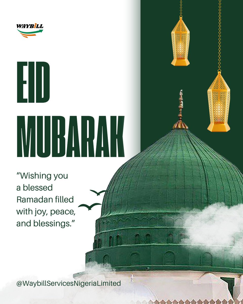 WaybillServices's tweet photo. Eid Mubarak 🌙
Wishing you peace, joy, and blessings this season. ✨️
#EidMubarak
#EidCelebration
#RiceDistribution
#DrinksDistribution
#FMCGProducts
#Logistics
#SupplyChain
#WaybillServices https://t.co/RY1eDlSa58