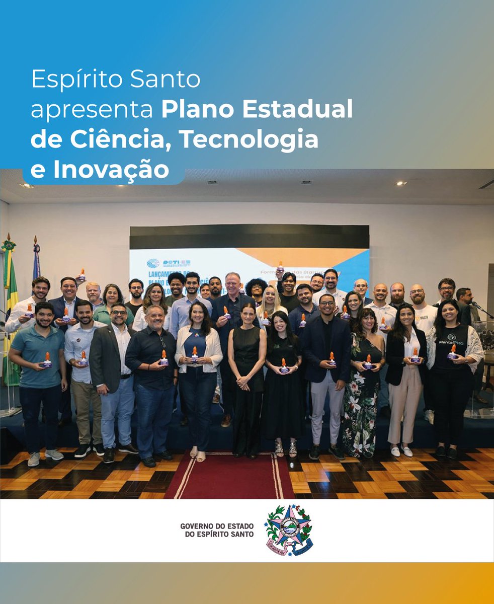 O Governo do Espírito Santo apresentou à sociedade capixaba o Plano Estadual de Ciência, Tecnologia e Inovação, que vai orientar políticas públicas, investimentos e ações voltadas ao avanço científico e tecnológico no Espírito Santo 🚀

Leia: es.gov.br/Contents/Item/…