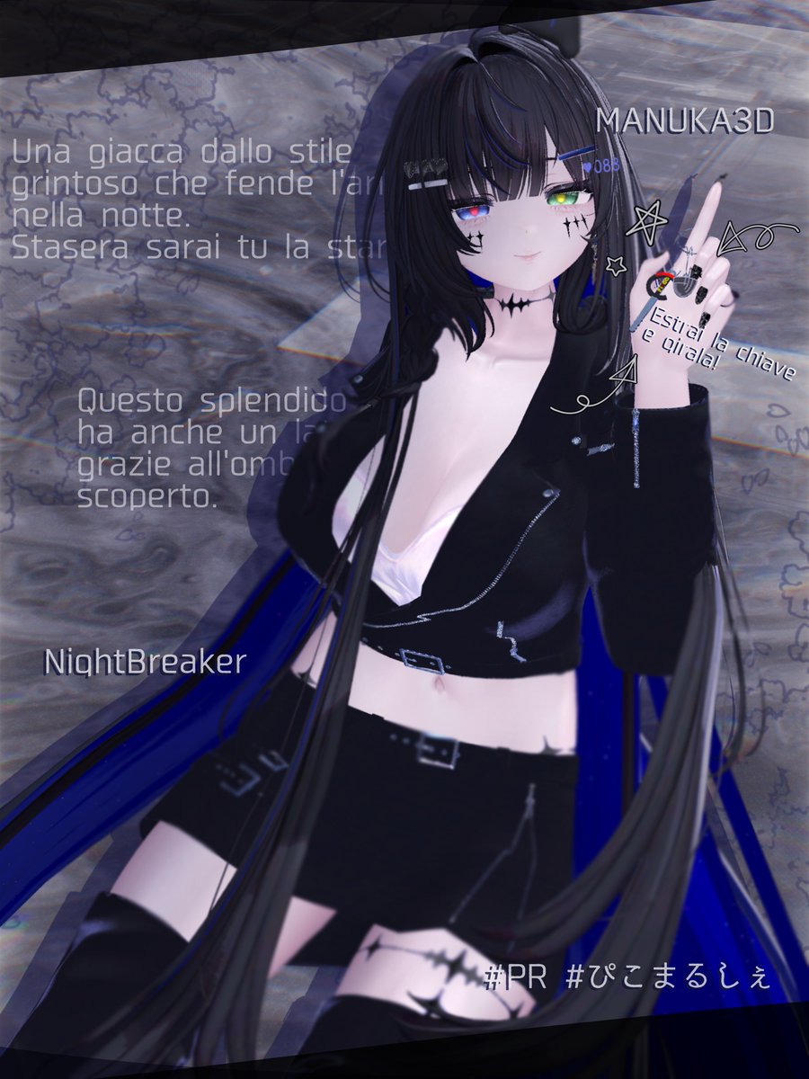 _Romi04_'s tweet photo. アンバサダーとして務めていた衣装『Night Breaker』がようやく発売されました👏✨️
とてもクールで素敵な衣装なので、是非皆さんもこの衣装で夜の街に駆け出しちゃいましょう🌃
#PR #ぴこまるしぇ https://t.co/mFxHDPi9Mx