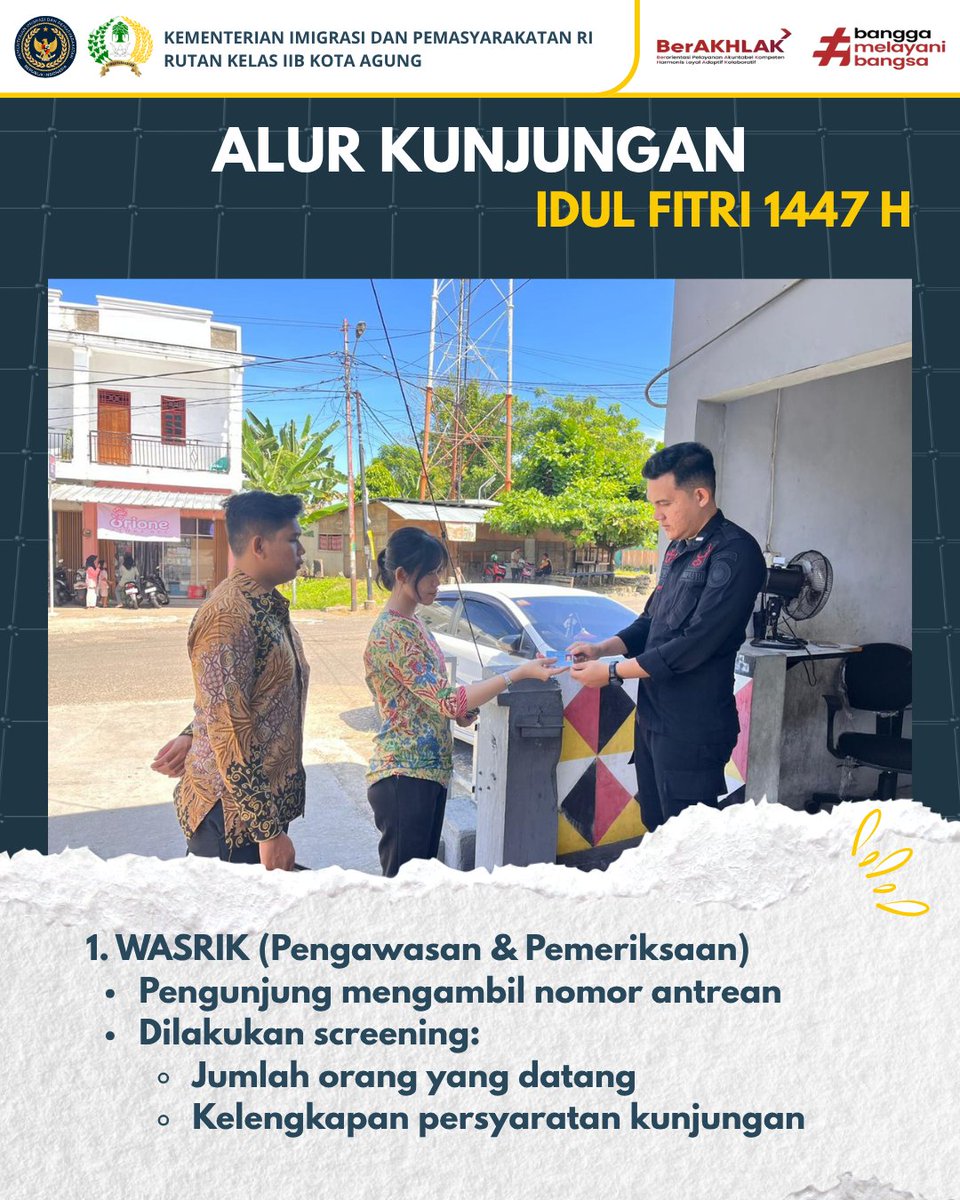 rutankotaagung1's tweet image. Simulasi Alur Kunjungan Di Rumah Tahanan Negara Kelas IIB Kota Agung. 

#kemenimipas
#guardanguide
#kumhamimipas
#pemasyarakatan
#ditjenpas
#infoimipas