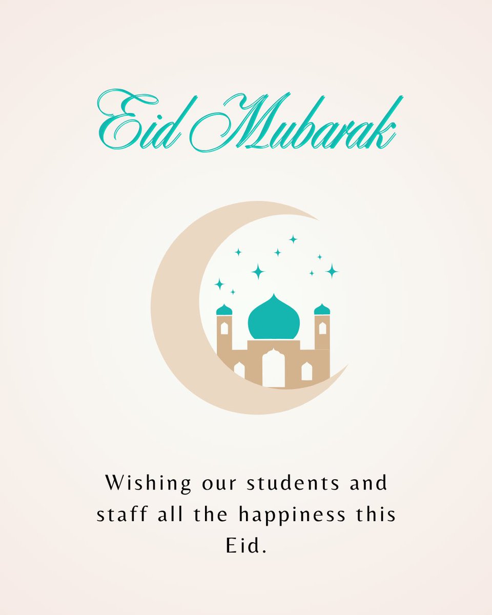 UoCMedSchool's tweet photo. Eid Mubarak 🌙
Wishing our students and staff a joyful and peaceful celebration! https://t.co/2t2ru57LgS