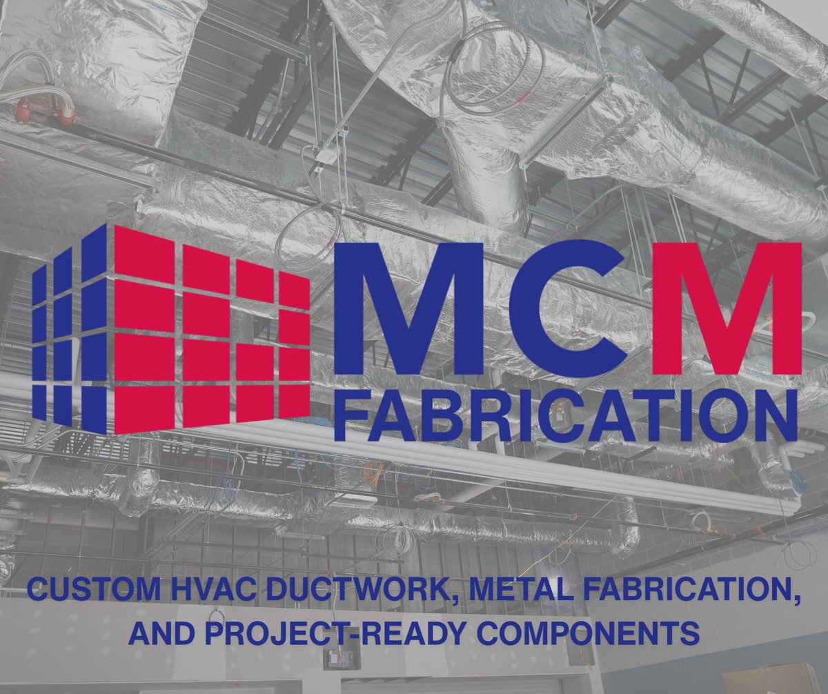 MCM_mechanical's tweet photo. Have a fabrication project in mind? Contact MCM today and see how our fabrication team can support!

#mcm #mallcitymechanical #fabrication #fabshop #metalworks #hvac #projects #mcmteam #customfabrication #metalcomponents https://t.co/4AO4BYpsFG