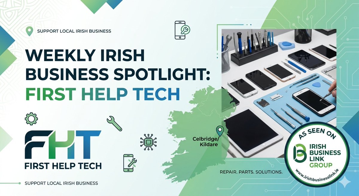 The Story of First Help Tech 🇮🇪

In an era where "buying new" is the default, Celbridge-based First Help Tech is proving that sustainability and high-quality service are the ultimate business growth drivers.

#IrishBusiness #SmallBusinessIreland #SupportLocal #Entrepreneurship