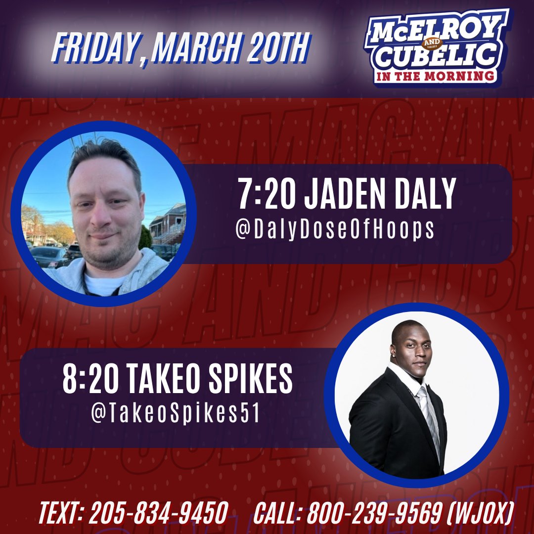 McElroy and Cubelic in the Morning tweet media