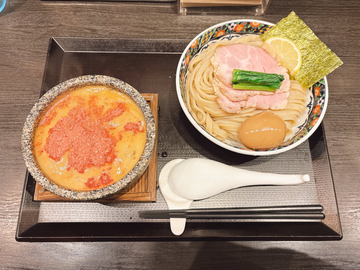 uota_Ramen's tweet photo. 【中華蕎麦 一番舎/黒川駅(名古屋市北区)】
味玉赤海老つけ麺(麺大盛り) https://t.co/3ocme1obNr