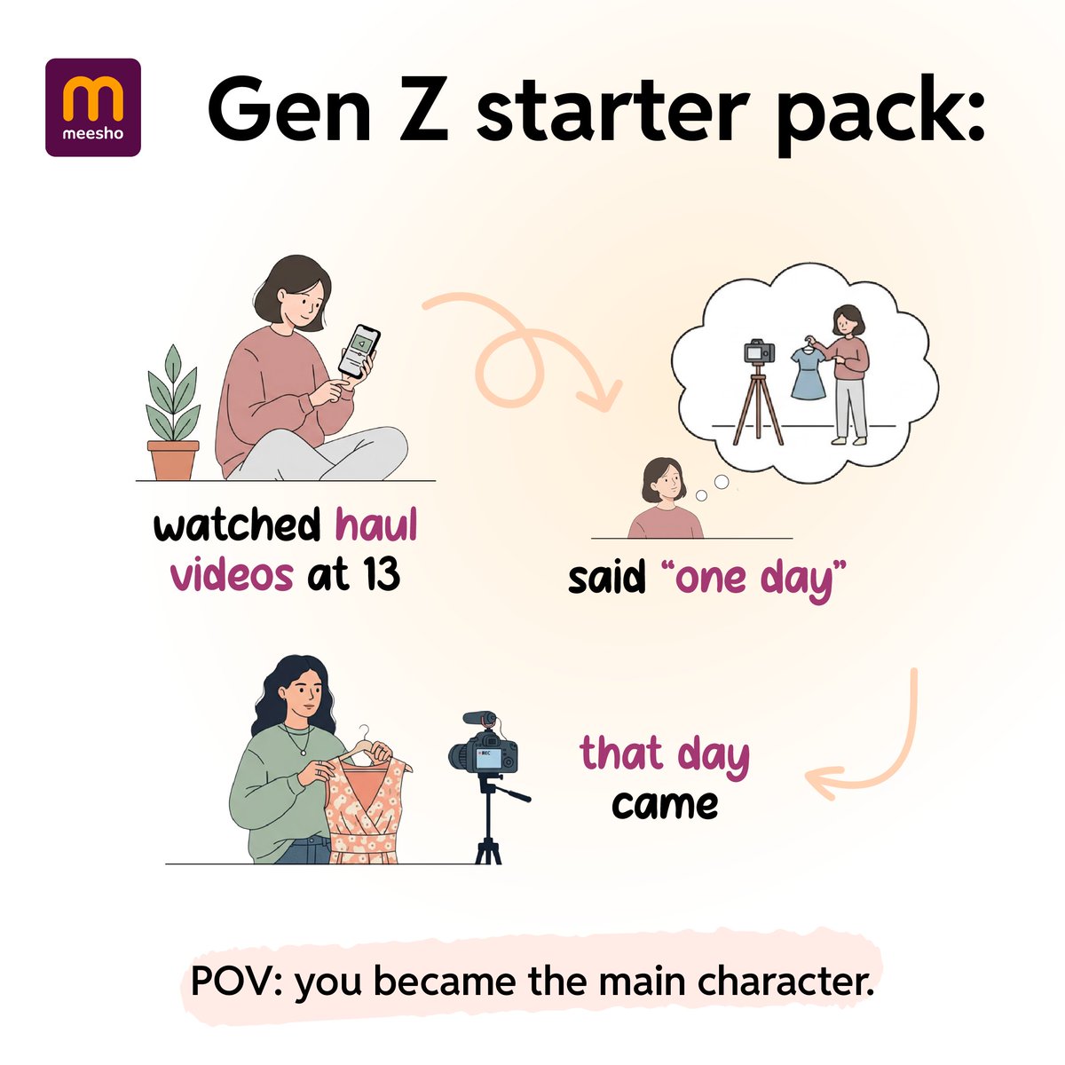 Meesho_Official's tweet photo. We love a full circle moment.

#GenZ #ShoppingHaul https://t.co/MC2RJZvrby