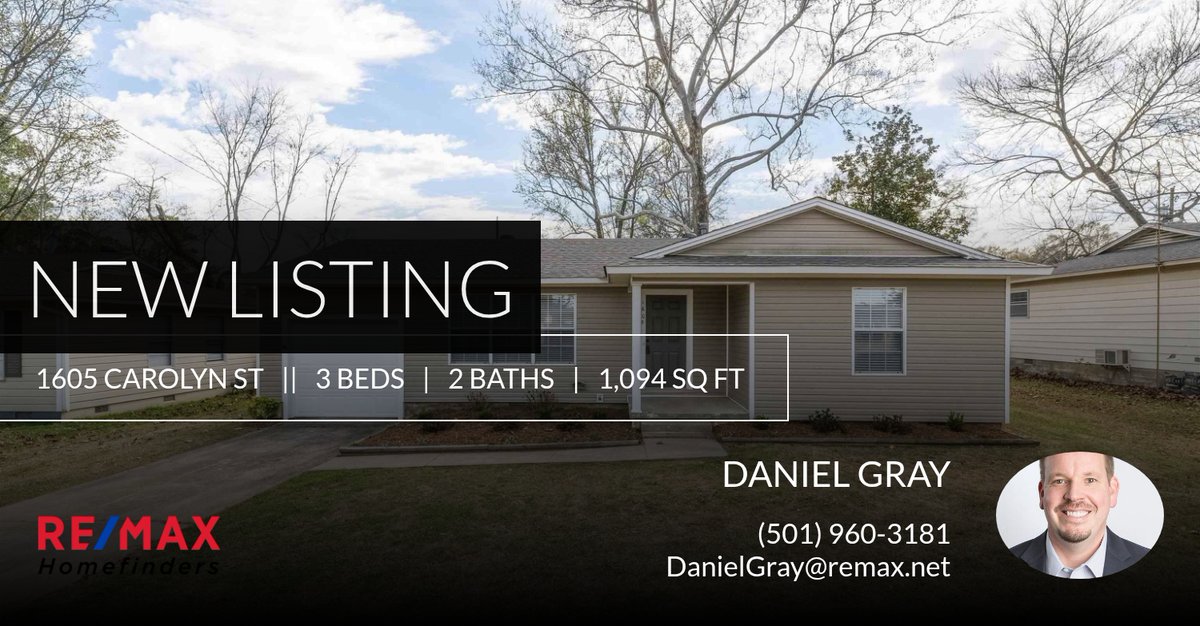 DanielGrayHomes's tweet photo. 📍 New Listing 📍 Take a look at this fantastic new property that just hit the market located at 1605 Carolyn St in Jacksonville. Reach out here or at (501) 960-3181 for more information

Daniel Gray
Principal Broker
RE/MAX Homef... https://t.co/9iQPuZoFWI https://t.co/sYgyOwKFt4