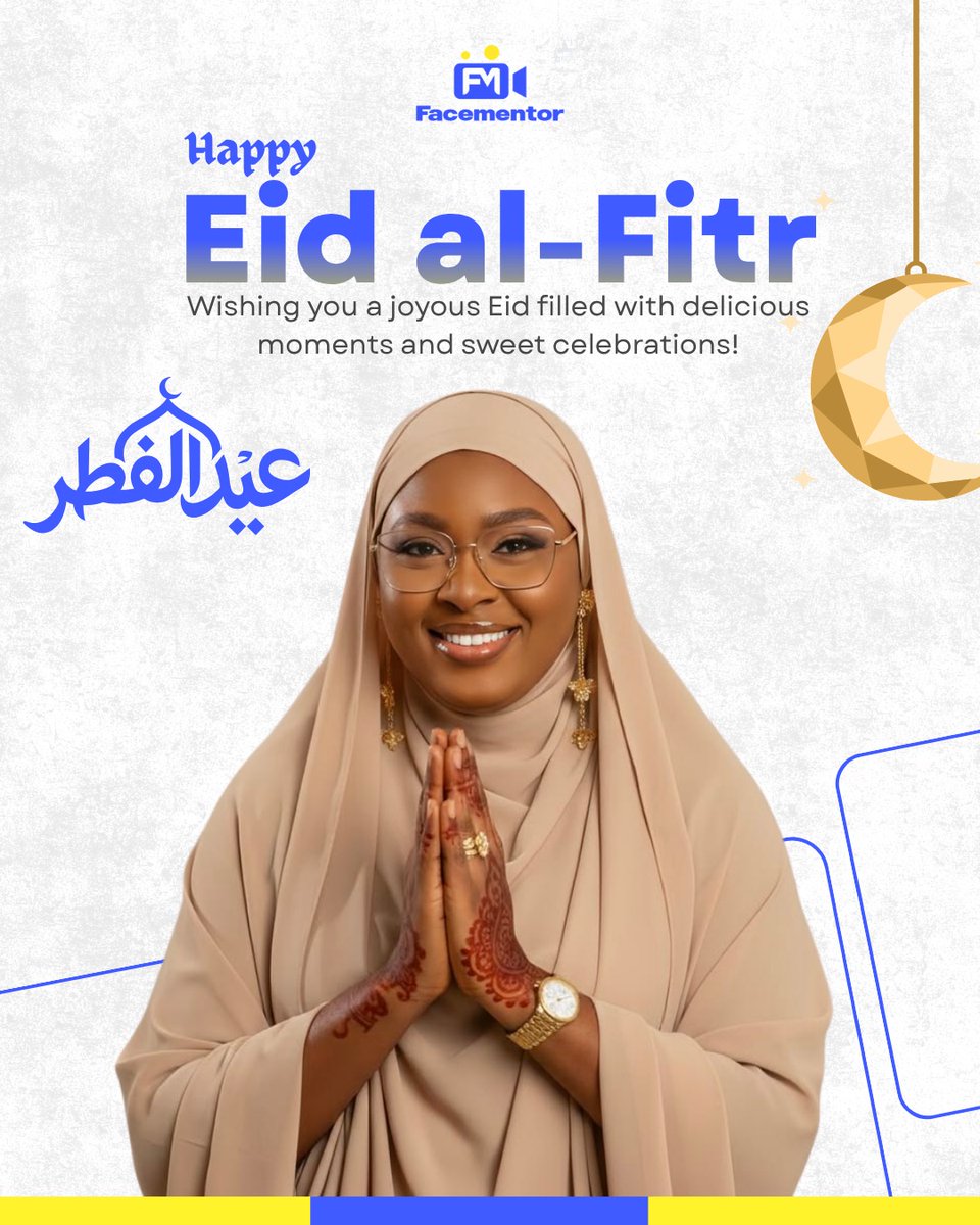 facementor's tweet photo. Celebrating New Beginnings and Shared Success! 🌙✨

As the crescent moon marks the end of Ramadan, the team at Facementor wishes our incredible community a very Happy Eid al-Fitr. https://t.co/BLvfBU31Ay