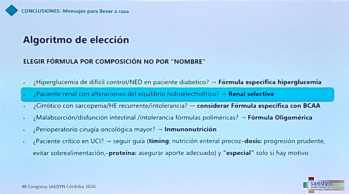 SAEDYN_'s tweet image. 48 Congreso @SAEDYN_ 
#saedyn2026

Fórmulas específicas en #Nutrición