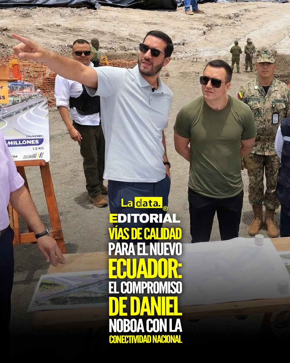 ladataec's tweet photo. #Editorial ​Vías de calidad para el Nuevo Ecuador: El compromiso de Daniel Noboa con la conectividad nacional.

Hay administraciones que se pierden en palabras, y hay líderes que prefieren el rugir de los motores. Con el inicio de la rehabilitación de la vía Cuenca-Molleturo-El Empalme, el Presidente Daniel Noboa no solo está moviendo tierra; está moviendo la esperanza de todo un país que permaneció desconectado por el olvido de gobiernos anteriores.

​Esta arteria vial, vital para enlazar la Sierra con la Costa, fue durante años el símbolo de la desidia estatal. Hoy, gracias a una inversión estratégica de $23 millones, esa sombra queda atrás. Noboa entiende que la verdadera política no se hace en los escritorios, sino en el territorio, uniendo pueblos que habían sido sentenciados al aislamiento. 

Noboa es conectividad para su gente. Cada kilómetro recuperado es una promesa cumplida que potencia el turismo, reactiva la producción y garantiza la seguridad de miles de familias en Azuay y Guayas. Bajo el lema del "Año de la Construcción", el mandatario demuestra que su palabra tiene peso y que su visión es clara: un Ecuador integrado, dinámico y moderno.

​Al grito de "¡enciendan las máquinas!", se marca un antes y un después. No es solo asfalto; es el motor de un nuevo futuro que se construye hoy, kilómetro a kilómetro.

@ladataec 👈

#ladata #TendenciaPolítica #DanielNoboa #Conectividad