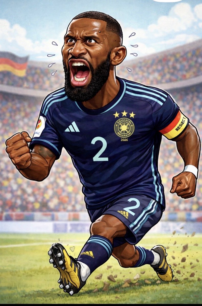 Peter_der_Bayer's tweet photo. Antonio Rüdiger im blauen DFB-Auswärtstrikot: Zum Glück kann ich mich damit zu 0,0% identifizieren. #DFBBoykott 😉 https://t.co/0BBCRqiwdb