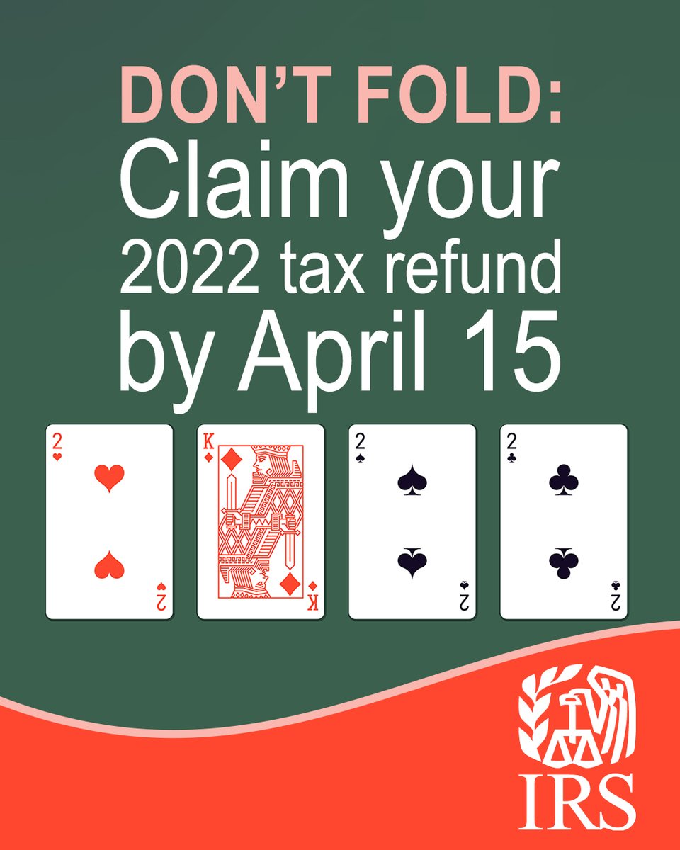IRSnews's tweet photo. The law provides you a three-year window to claim an #IRS tax refund. This is your reminder that for 2022 tax returns, the deadline is April 15, 2026: https://t.co/ddNOlDdMTu https://t.co/Zm3YN6D5qi