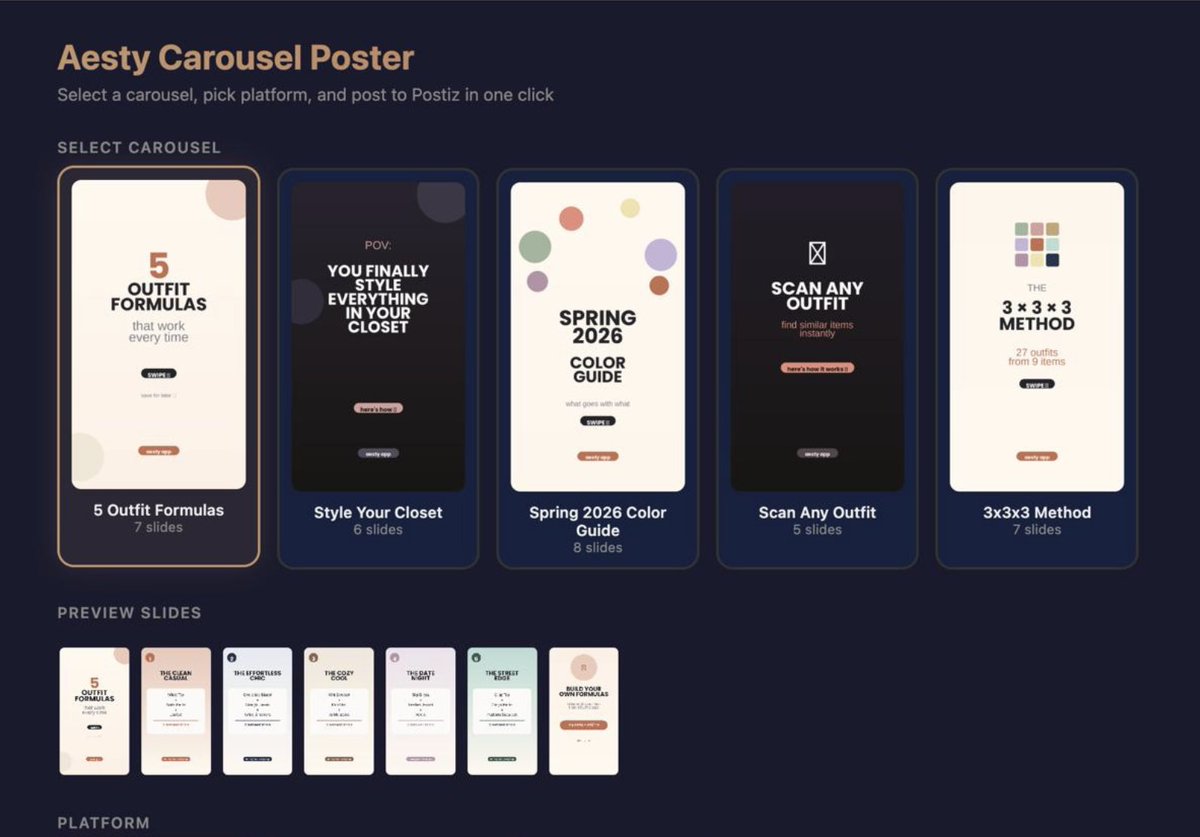 built an auto posting dashboard with claude cowork for pinterest/tiktok - gonna test it today for aesty.ai
creatives are also fully generated