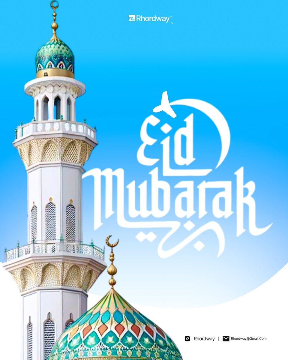 rhordway's tweet image. Eid Mubarak from all of us at Rhordway 🌙✨

May this blessed season bring you peace, prosperity, and new journeys across borders.

#rhordwaytravels #eidmubarak #yourtrustedtravelpartner #ramadankareem