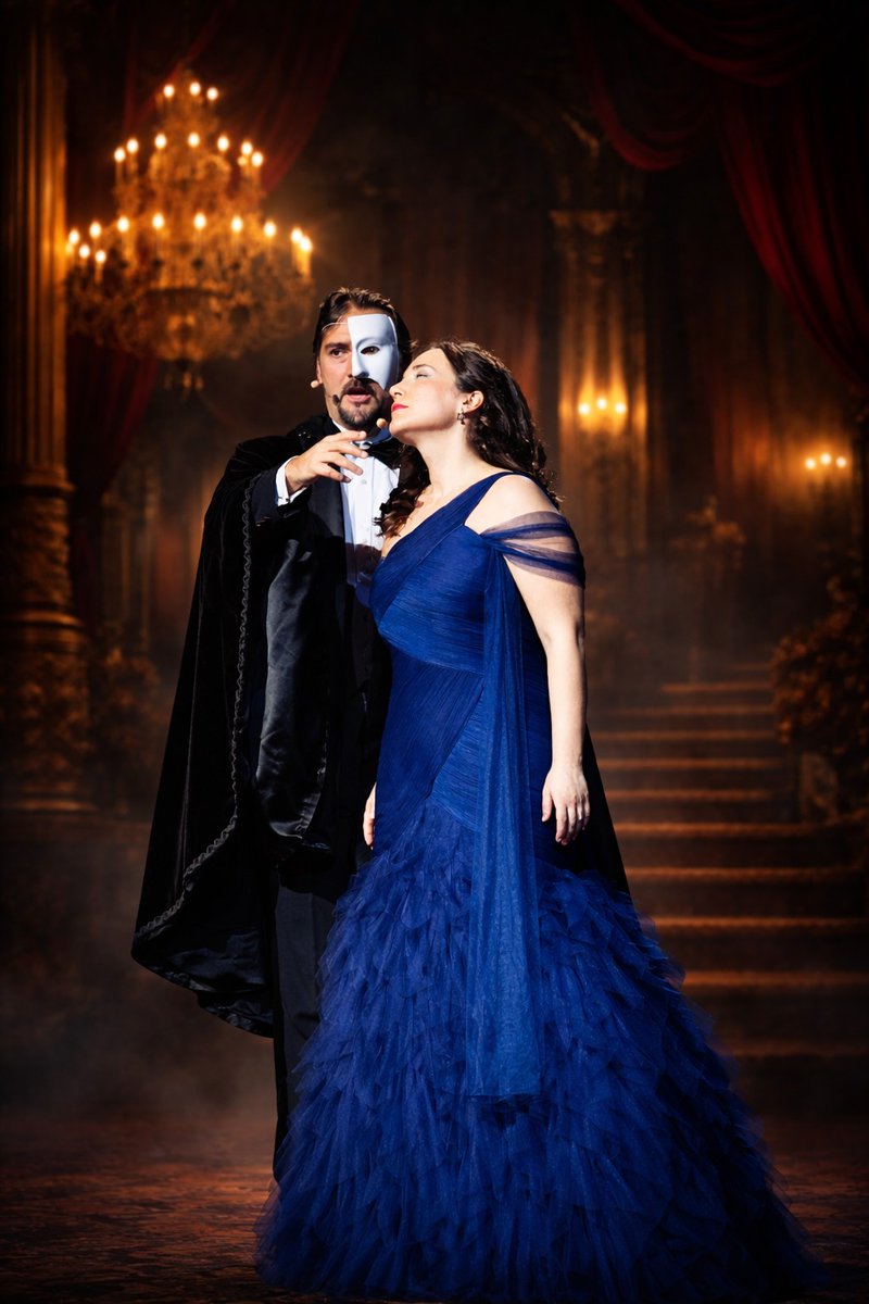 JuanAdeDompablo's tweet photo. EL FANTASMA DE LA ÓPERA, cuenta la historia de Christine, una joven soprano guiada por un misterioso “ángel” que resulta ser Erik el fantasma, un genio marcado por la soledad. Enamorado de ella, su amor se vuelve obsesión hasta que entiende que amar también es saber dejar ir. https://t.co/f0pUId2QKG