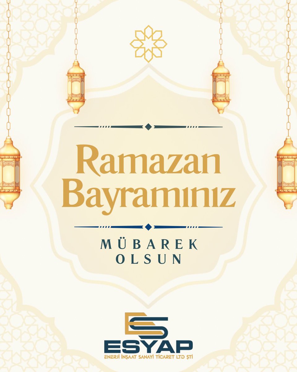 esyapenerji's tweet photo. #RamazanBayramımız Mübarek Olsun…

Sevgi, Huzur, Birlik Ve Beraberlik Dolu Bir Bayram Dileriz…

 #İyiBayramlar https://t.co/cSm09dwNGx