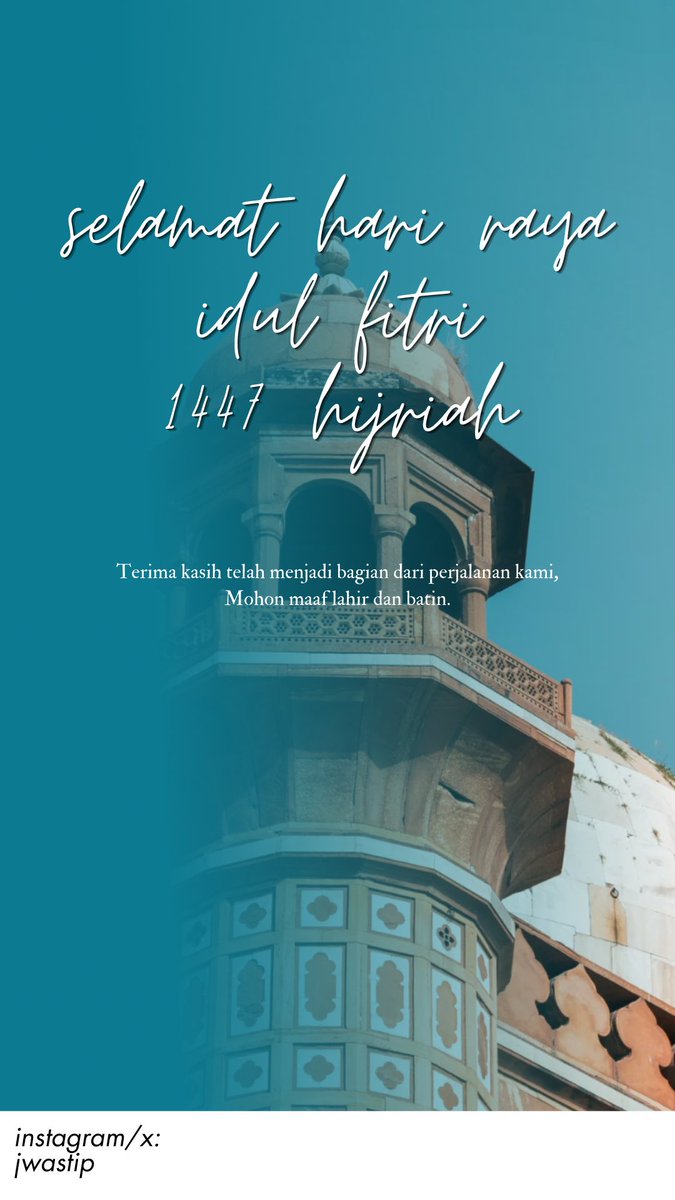 jwastip's tweet photo. Selamat lebaran teman-teman! Mohon maaf lahir dan batin ya 💞 https://t.co/B43gvS02dc
