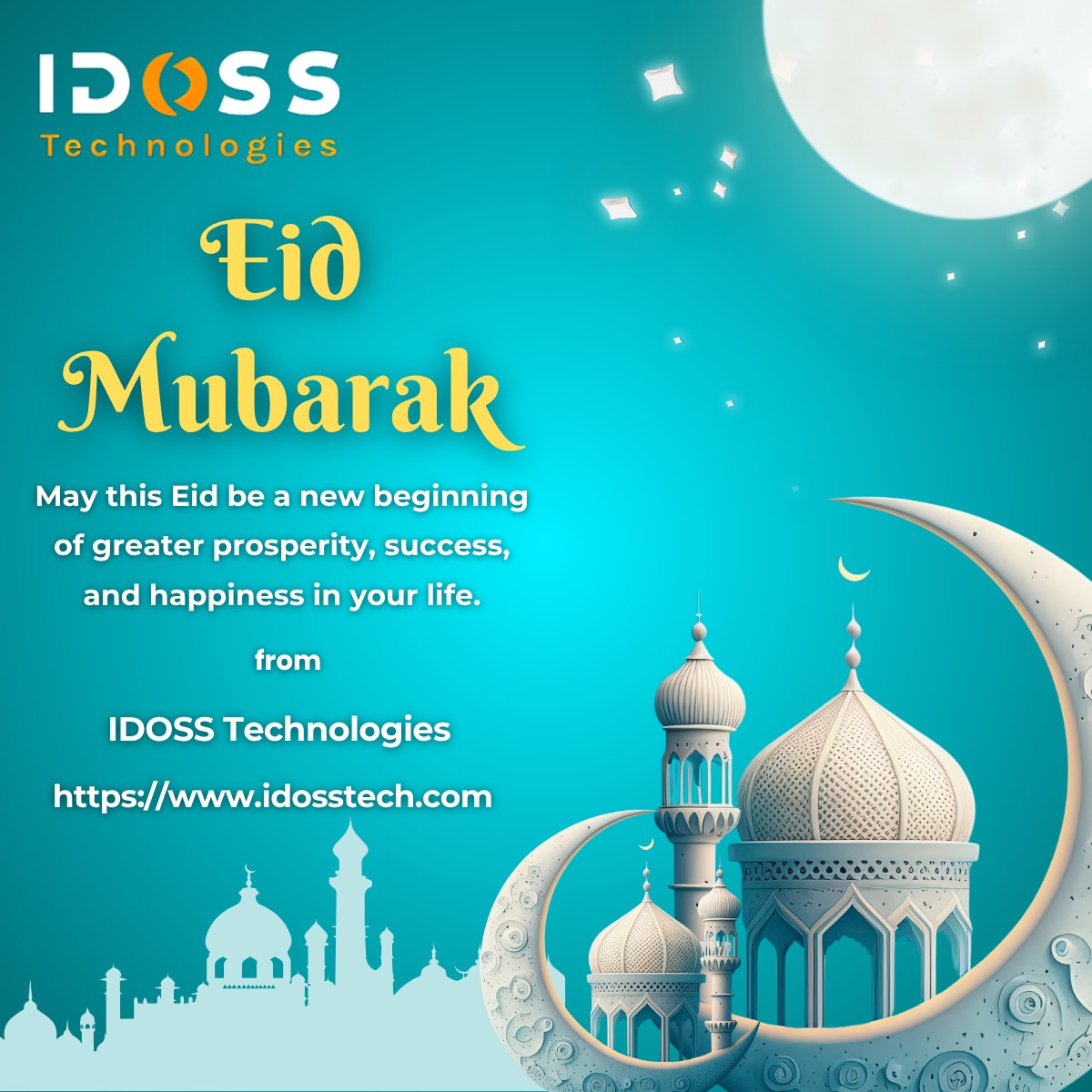 Idosstech's tweet photo. 🌙✨ Celebrating New Beginnings &amp; Endless Blessings – Eid Mubarak! 🕌💫

#EidMubarak #Eid2026 https://t.co/8puHF4rgQV