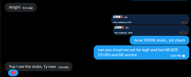 MLB The SHOW26 Stubs & BR Flawless |MUT &CUT Coins tweet media