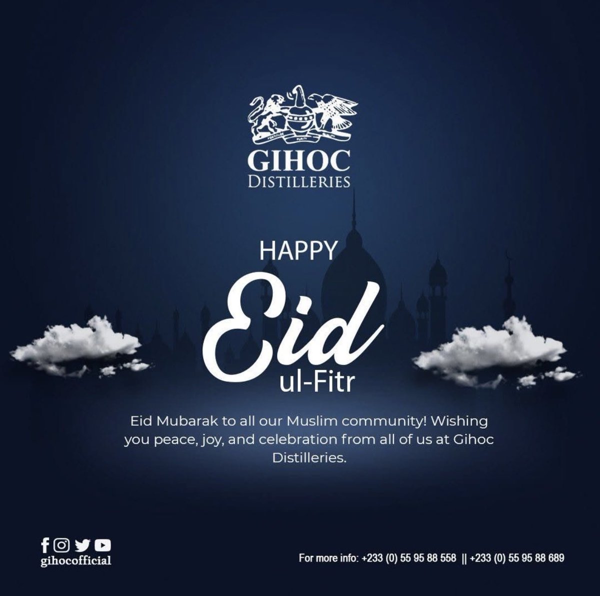 gihocofficial's tweet photo. Eid Mubarak to all our Muslim community! Wishing you peace, joy, and celebration from all of us at Gihoc Distilleries https://t.co/vmWqHa4ewU