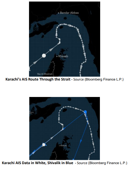 JamesJuxon's tweet photo. Strait movement (Presence of sea mines)
The FT reported at least eight vessels including #Oil #tankers and bulk carriers from India, Pakistan and Greece, used Iranian waters to pass through the Strait of Hormuz. All the ships reportedly used an unusual route around Larak Island https://t.co/DNbe0N4dDj