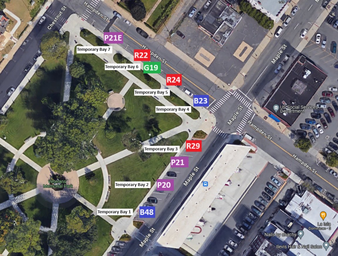 pvta's tweet photo. HTC will be closed today and tomorrow. Temporary stops at being used for Parade and Race Day events. 
Posted 3/20/26 check https://t.co/i7a54UWPzf for all details. https://t.co/WYhWlTKg3T
