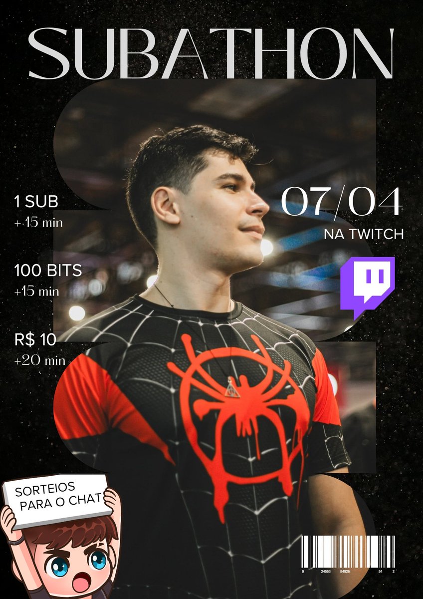 FoythTv's tweet photo. 🚨 SUBATHON CONFIRMADO 🚨

Dia 07/04

Dessa vez é SEM LIMITE… vocês decidem quando acaba 😈

⏳ A cada:
💎 100 bits = +15 min
⭐ Sub = +15 min
💰 R$10 donate = +20 min

Quanto mais apoio… MAIS TEMPO AO VIVO 🔥

🎁 E SIM, VAI TER RECOMPENSA:
🎮 Passes Supremos de Overwatch (parceria com Overwatch Brasil)
🕹️ Jogos da Steam
🎉 E várias surpresas durante a live

Isso aqui vai virar uma LOUCURA…

Vocês controlam o tempo da live…
até onde isso vai? 🔥

#OwBrasilsorteio #subathon