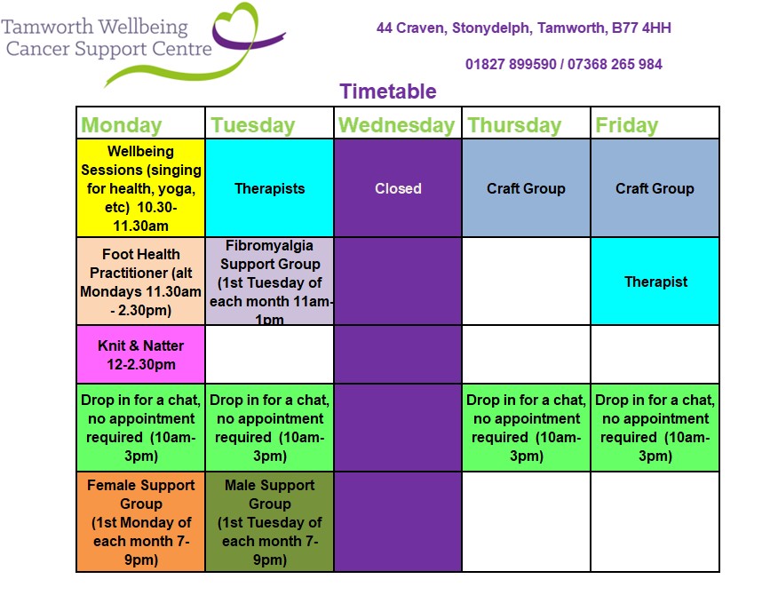 Tamworth Wellbeing & Cancer Support Centre tweet media