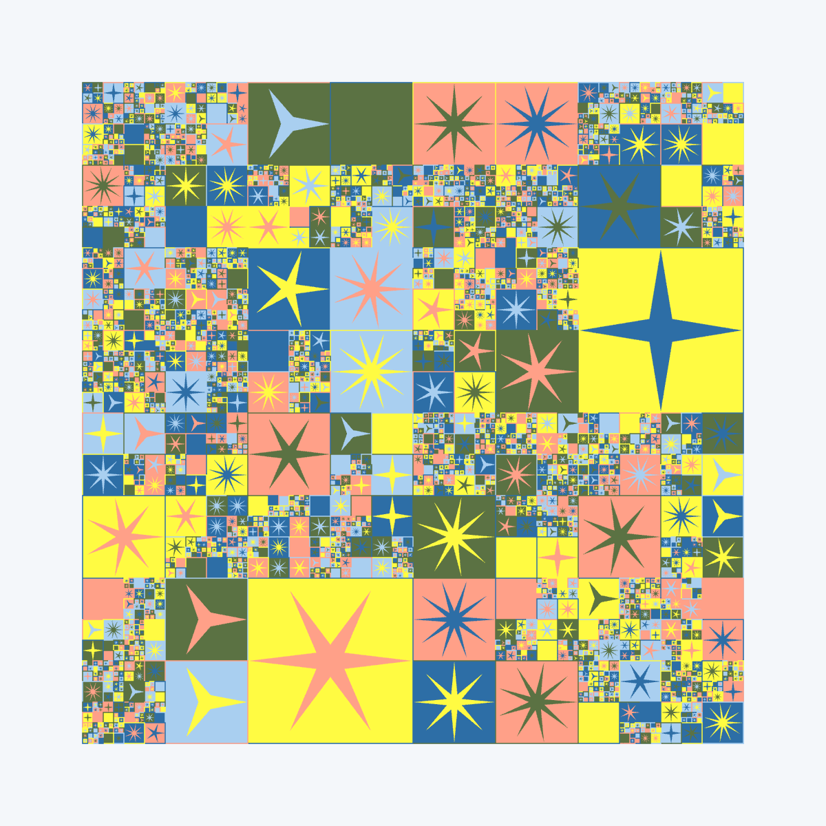 senbaku's tweet image. ビカビカ💥
#p5js #dailycoding #creativecoding #generativeart