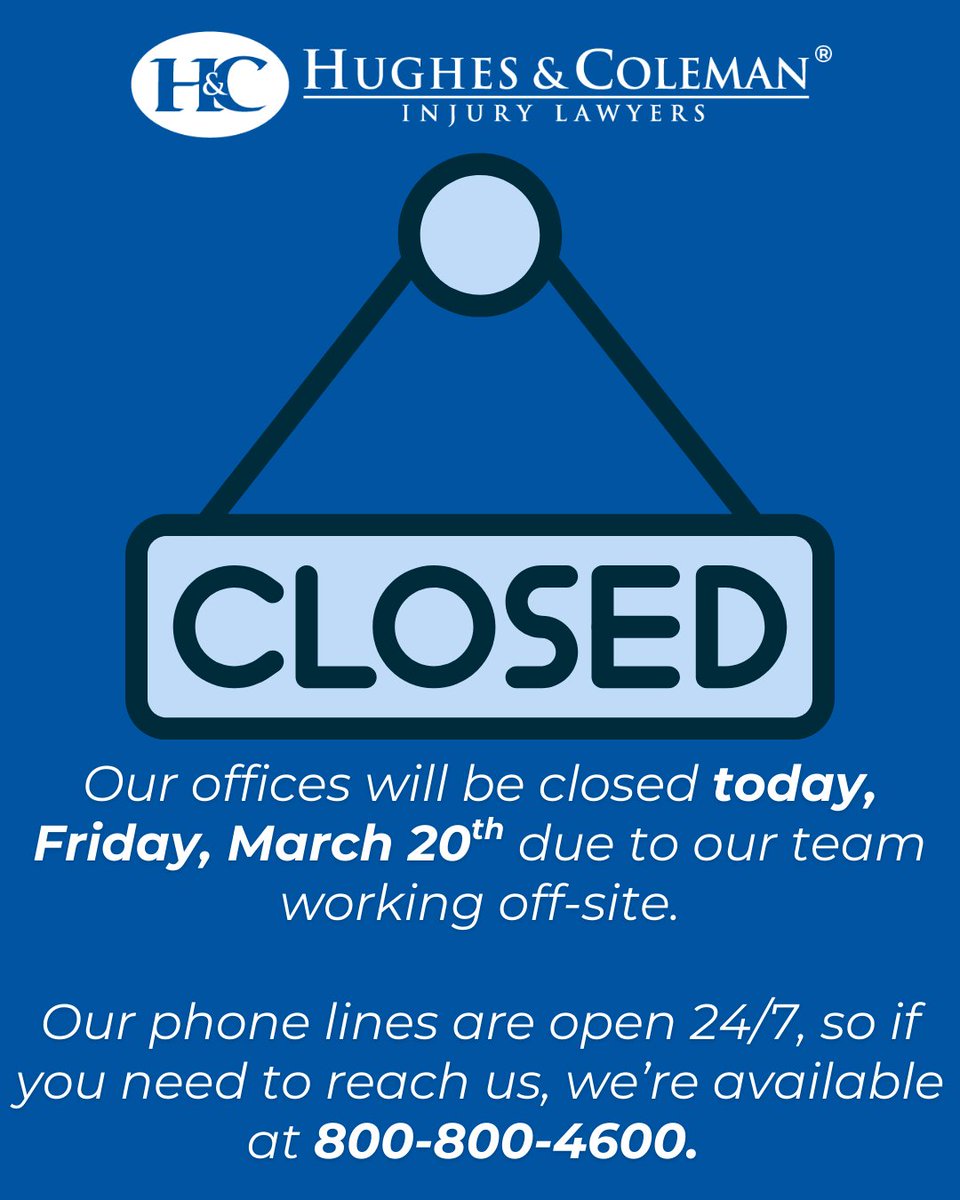 Hughes & Coleman Injury Lawyers tweet media