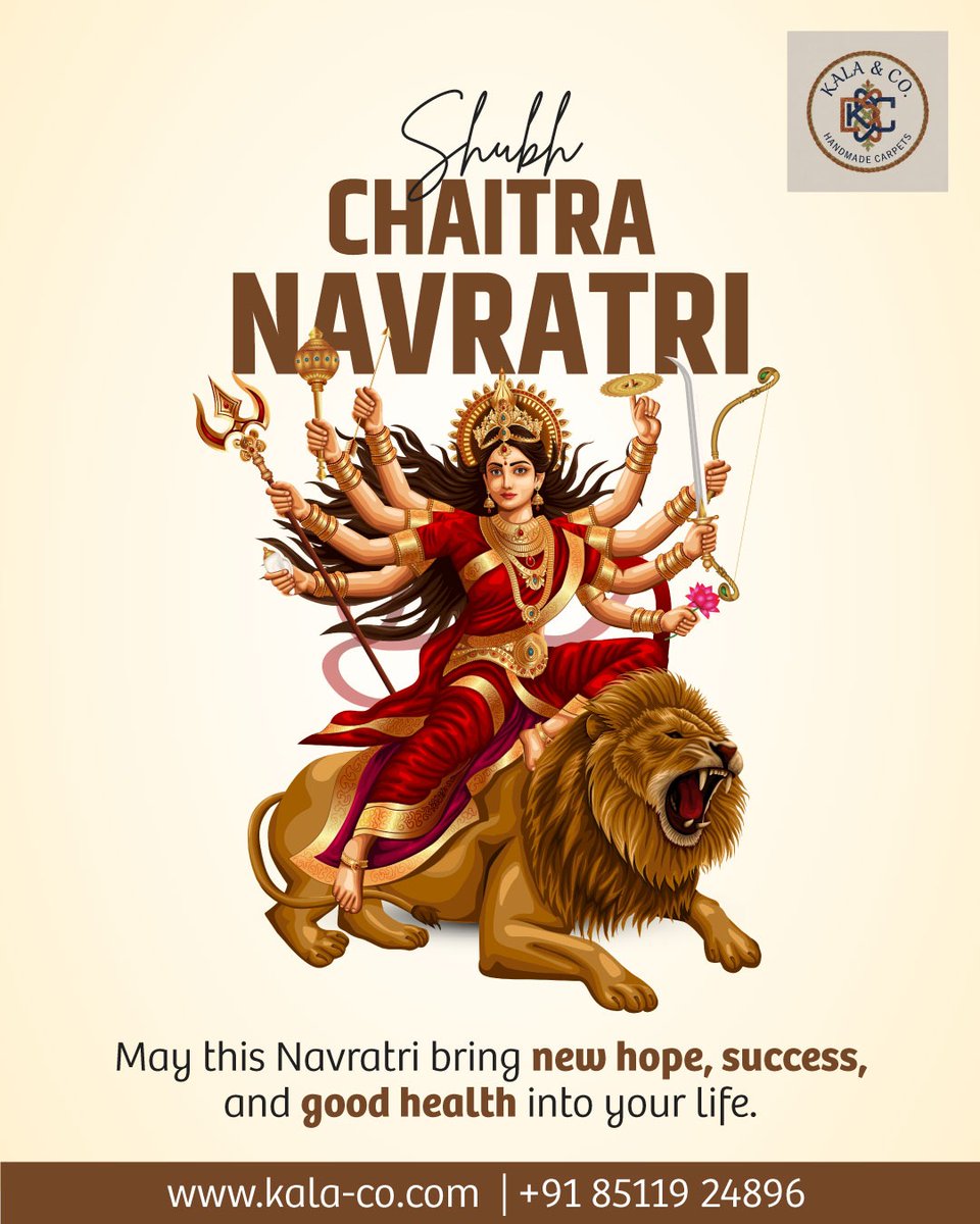 Kalaco2025's tweet photo. May the divine blessings of Maa Durga fill your life with strength, positivity, and prosperity. 🌺

Warm wishes from Kala &amp; Co. 🤍
Celebrate the spirit of devotion, courage, and new beginnings. 🙏

#KalaAndCo #Navratri #ChaitraNavratri #FestiveVibes #Blessings #NewBeginnings https://t.co/z8AuIIDEZr