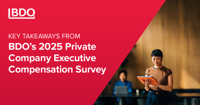 MattKBecker's tweet photo. For senior leaders driving strategy, thoughtful compensation is crucial. @BDO_USA's BDO's Private Company Executive Compensation survey insights report summarizes key pay trends and the drivers that matter most: https://t.co/xJBA9YnzEH https://t.co/nLRds6Tgo8