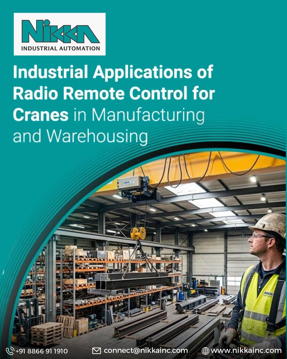 nikkagroup's tweet photo. Control your crane operations with precision, safety, and efficiency.

Read Mor; https://t.co/O9Bfe0AnJU

#CraneControl #IndustrialAutomation #MaterialHandling #WirelessControl #SmartManufacturing #FactoryAutomation #EngineeringSolutions #IndustrialSafety https://t.co/62oVdHv3QG