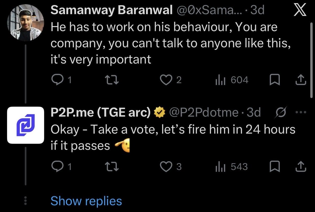 IITian_InCrypto's tweet photo. In my whole crypto career, meet from CZ to all the exchanges BD everyone here respect each other!

Never seen a project talk like the way @P2Pdotme does!

Complete Batameezi everywhere!
 
Checkout the way they comment in quoted tweet!👇

Like what? Are you crypto project or group of chapri? 🚩