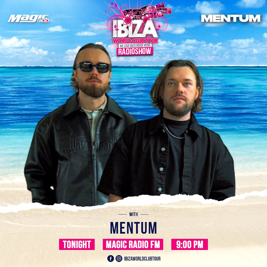 Tonight 21:00 hrs local time @ibizaworldclubtour #magicradio #worldwide #uk #fm #broadcast