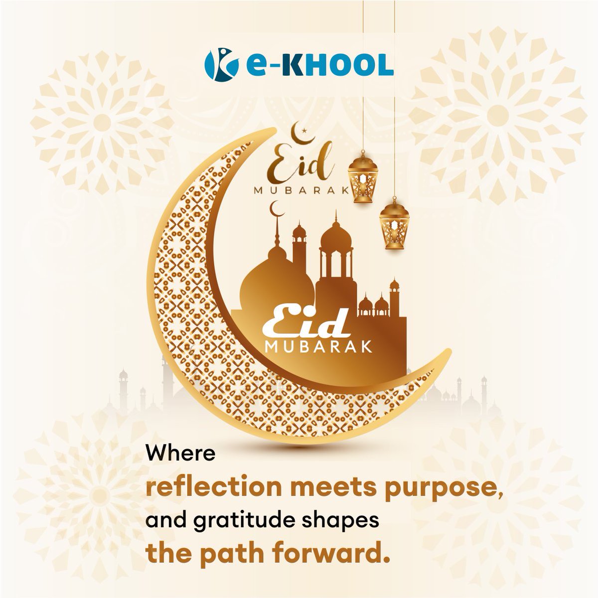 EkhoolLMS's tweet photo. 𝗘𝗶𝗱 𝗠𝘂𝗯𝗮𝗿𝗮𝗸

On this beautiful occasion of Eid, may your days be filled with peace, your hearts with gratitude, and your journey with purpose.

From all of us at e-KHOOL, we wish you and your loved ones joy, prosperity, and continued success.

#eidmubarak #eidwishes https://t.co/eNk68uoER8