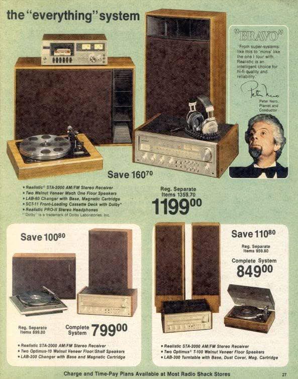 elo4000's tweet photo. ~ 1978 Realistic Stereo Systems ~ https://t.co/mAQ7tatP3e