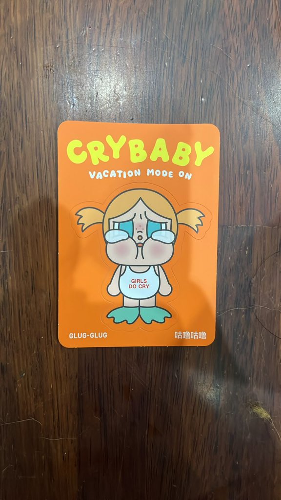 raee3a's tweet photo. wts cry baby vacation mode on glug glug 
baru banget dibuka, box dibuka dr bawah masih ada semua no minus

📍 surabaya, ind
💰 300k
🍊 shopee gratong 
dm for more details and condi https://t.co/eDA3euhjBL