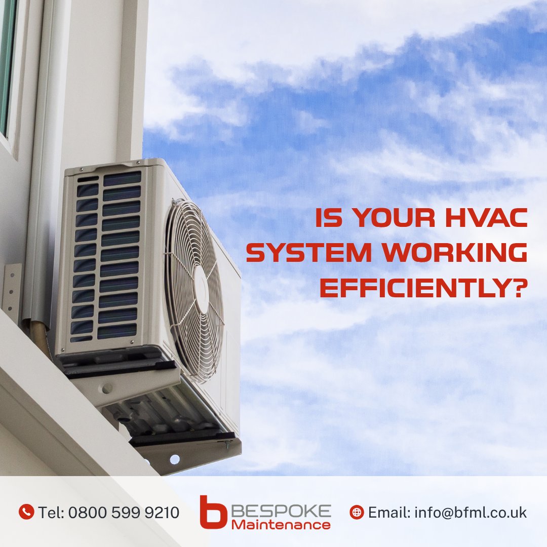 BespokeFML's tweet photo. Is poor temperature control affecting your workplace productivity?

A comfortable workplace is essential for productivity. Our HVAC maintenance services keep your heating and ventilation systems running efficiently throughout the year.

Contact us for information! https://t.co/J59sazBdNz