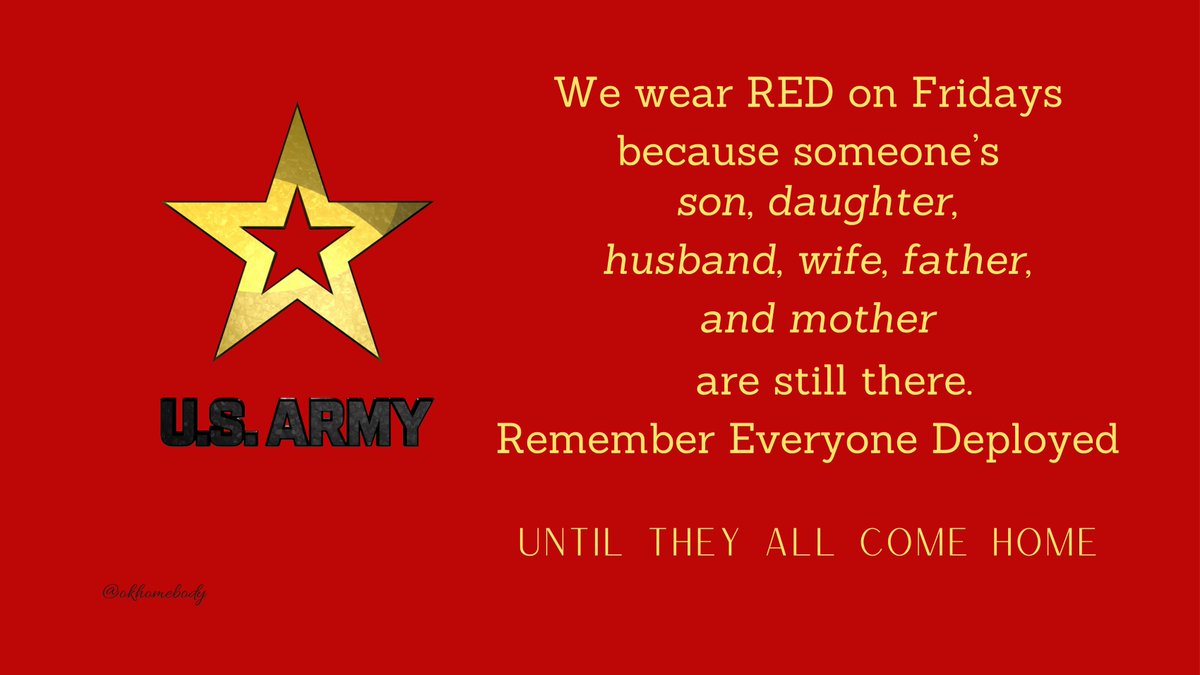 🔴FRI🟥 ✔️☑️✅Veteran   🇺🇸 Buddy 🇺🇸 Checks✅☑️✔️
⚠️****See note in comments 
Hello, buddies. RED Friday is here, and we Remember Everyone Deployed. We still keep those buddy checks going strong — because you matter every day. I love all y'all! ❤️🤍💙
🪖<a href="/ArmyVet97/">American Patriot 🇺🇸</a> @SignalsoldierX1