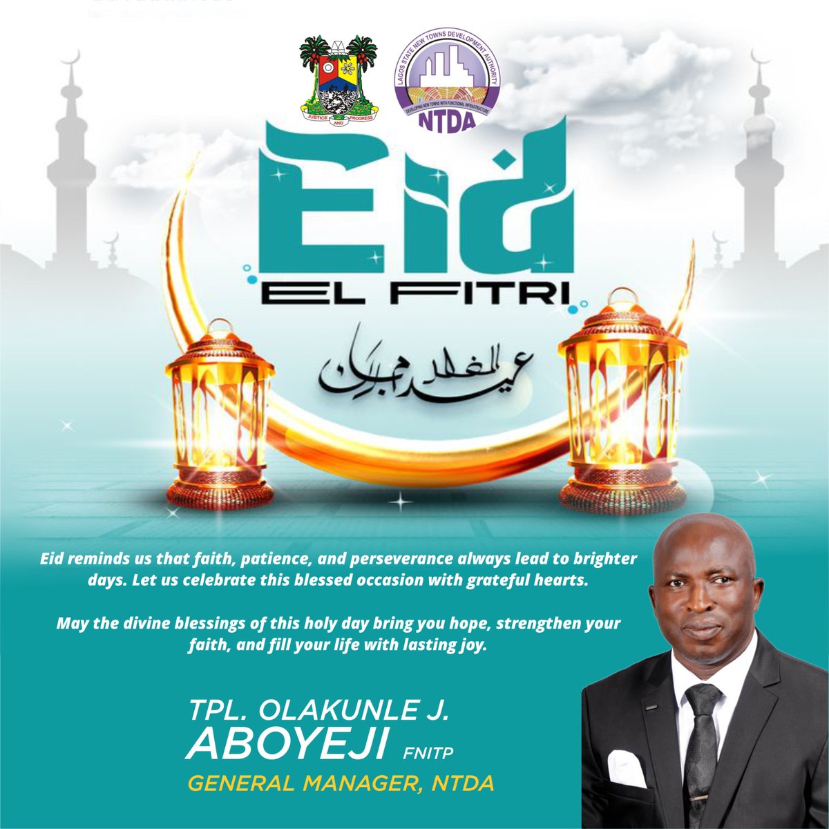 ntdalagos's tweet photo. Eid reminds us that faith, patience, and perseverance always lead to brighter days. Let us celebrate this blessed occasion with grateful hearts.

May the divine blessings of this holy day bring you hope, strengthen your faith, and fill your life with lasting joy. https://t.co/vAYPsXtT79