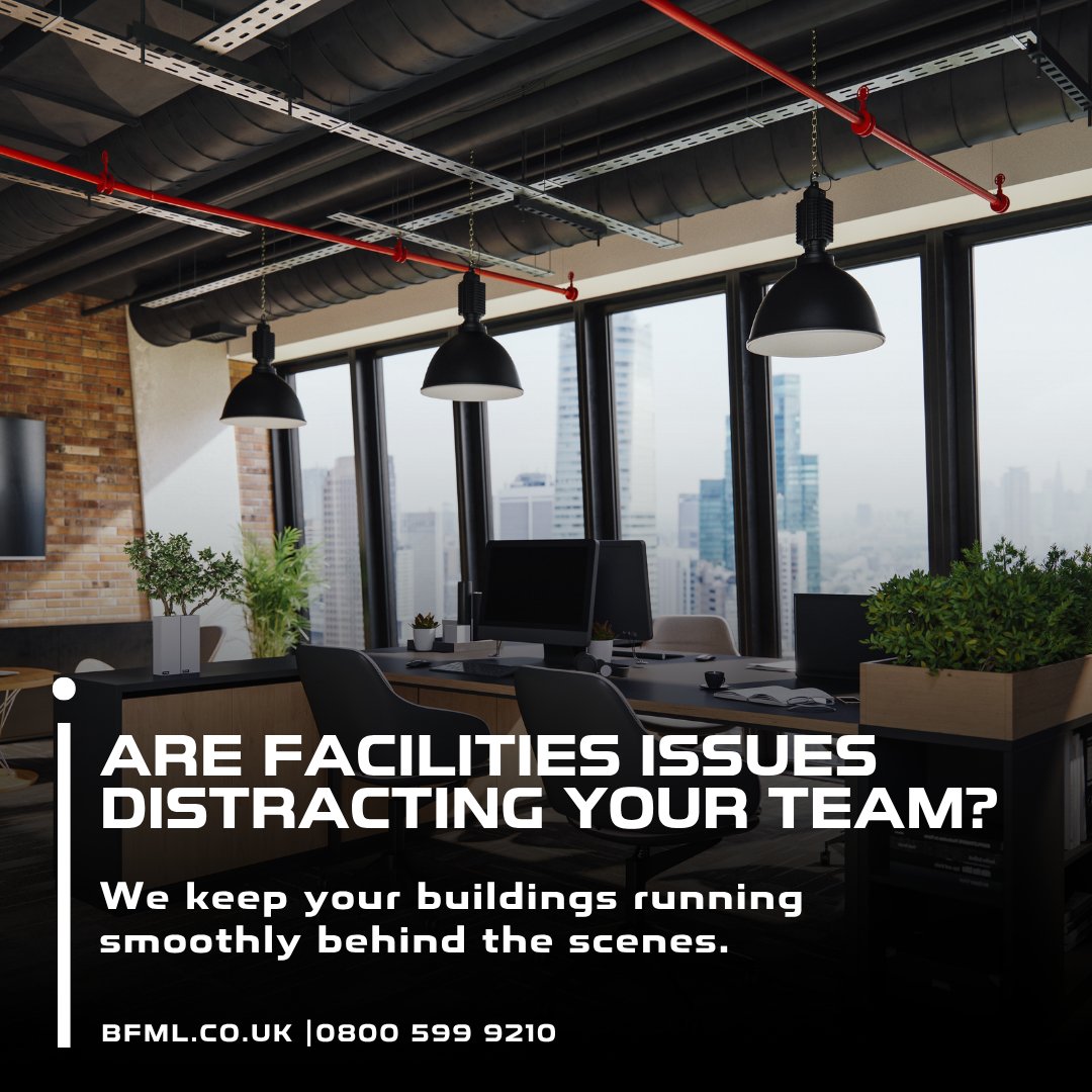 BespokeFML's tweet photo. Is your team spending too much time dealing with facilities issues?

Running a business is challenging enough without the added stress of building maintenance, cleaning, or security problems.

Our team keep your buildings running smoothly so you can focus on your business. https://t.co/xgJGbRWy4b