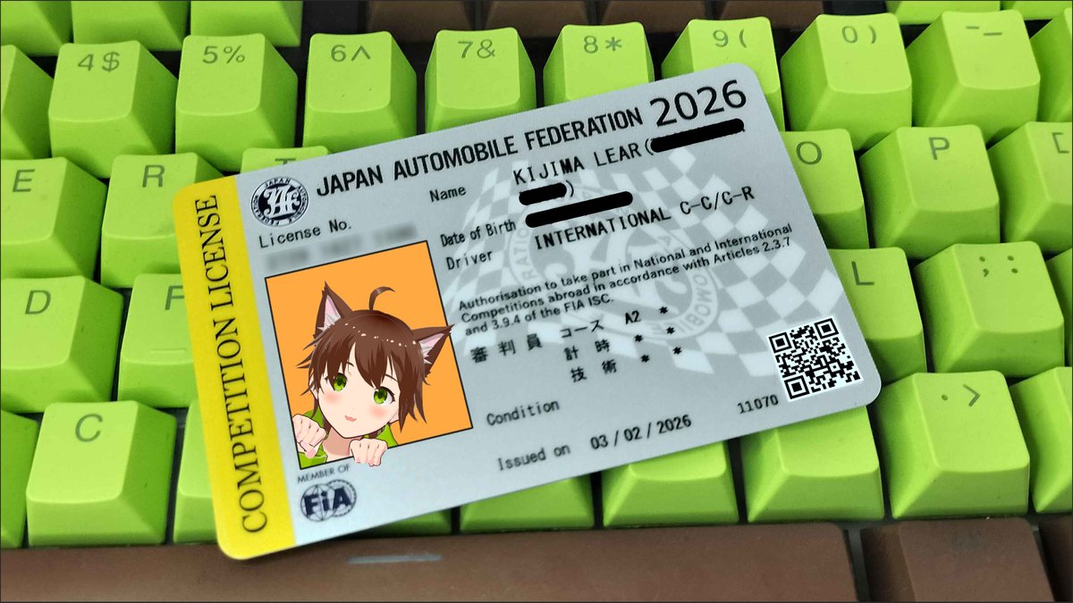 城島りあー🥝＠モータースポーツ系VTuber tweet media