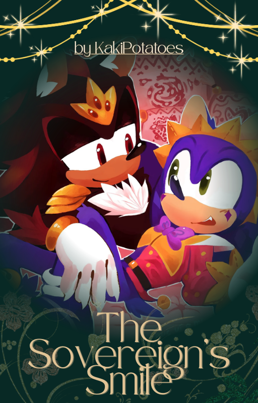 Kaki_potatoes23's tweet photo. Celebrating over a 1k hits with a new cover for my fic.
"THE SOVEREIGN'S SMILE" is available on Wattpad & Ao3 in 5 languages. https://t.co/xRynsTJsom.
Many thanks to @Akarpii1 for her beautiful art. 🫶 #sonadow #shadonic #jestersonic #kingshadow #fanfic https://t.co/73FsYgylgg