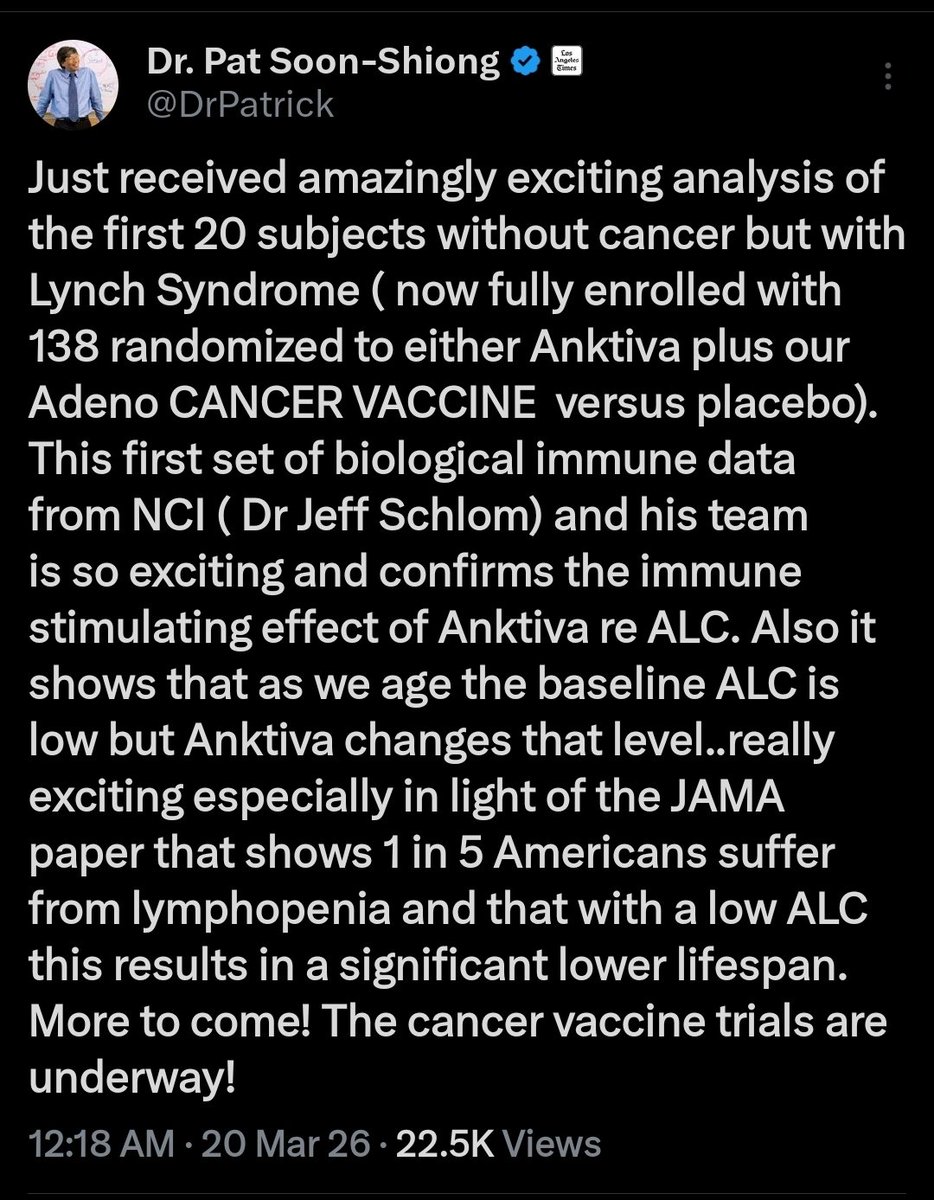 XrpHomie's tweet photo. @DrPatrick 👀 #Anktiva
@ImmunityBio #Bioshield 🛡 https://t.co/xKA2PcoJnV