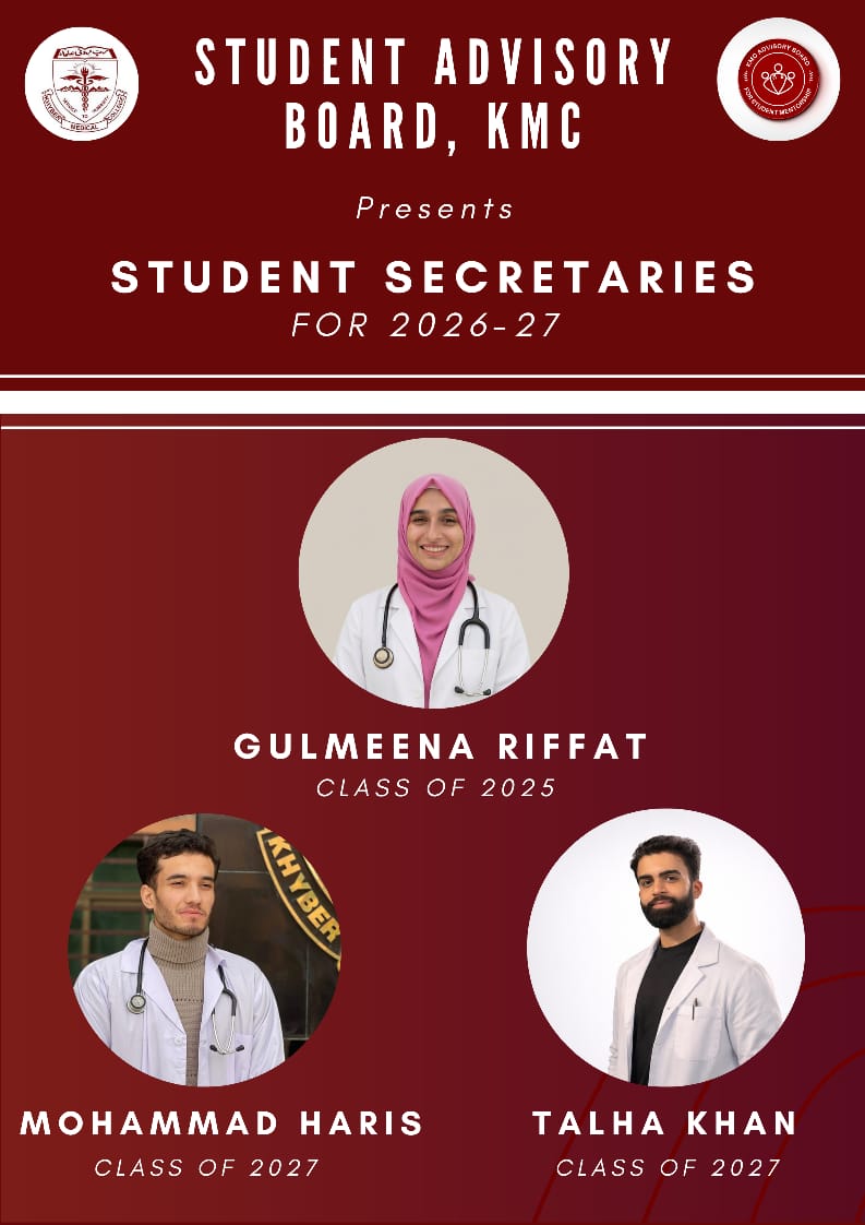 its_haris02's tweet photo. Honored and grateful to be selected as Student Secretary for the Student Advisory Board, KMC (2026–2027). Sincere thanks to @Arslaninayat, Chairperson SAB, for his trust—InshaAllah, I’ll strive to meet expectations, contribute meaningfully, and continue the legacy of excellence. https://t.co/hLlCvSXVMB