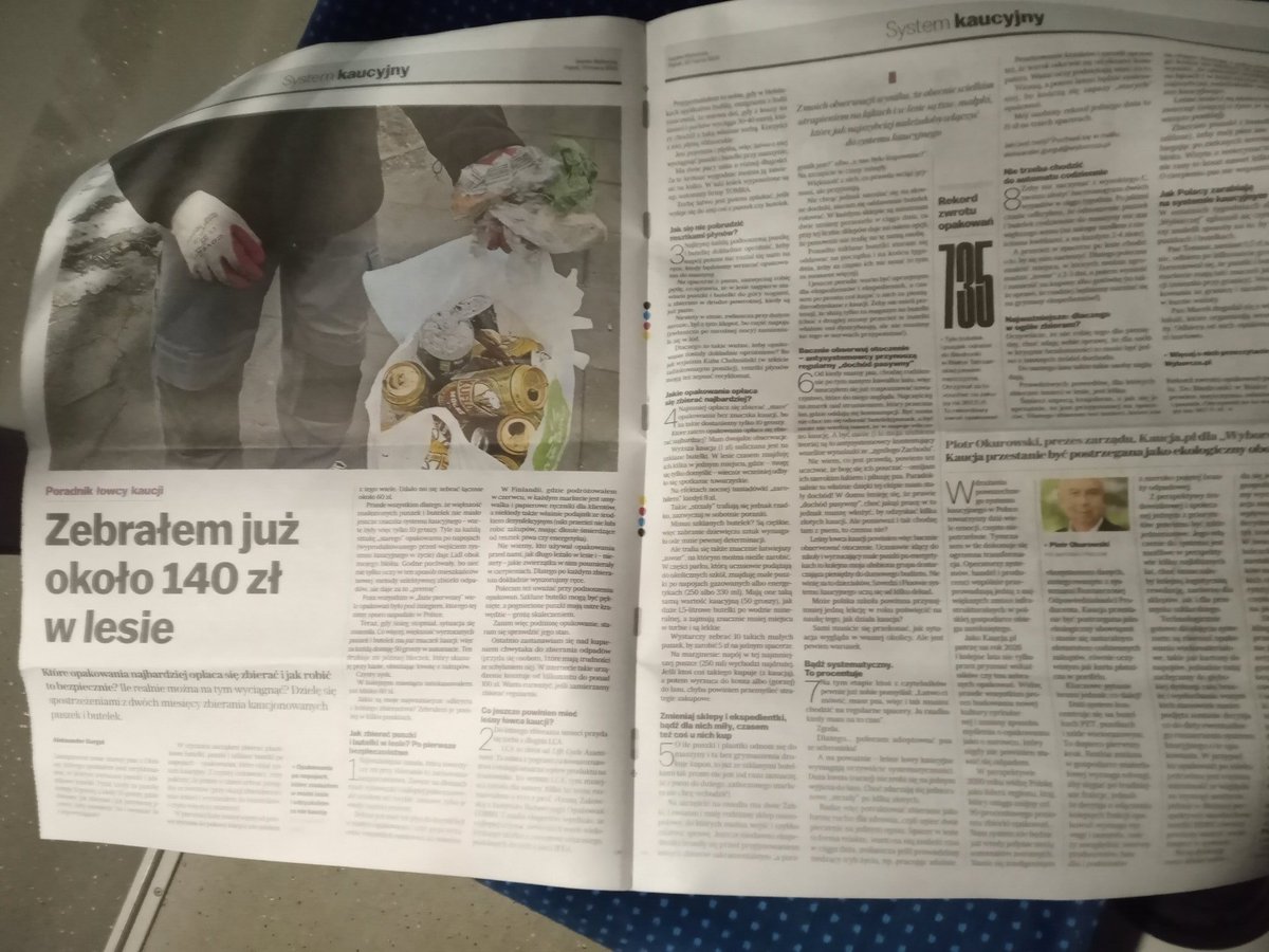 W Gazecie Wyborczej dodatek poradnik, gdzie warto zbierać objęte kaucją puszki i butelki. Przydatne np. Dla kolejnych grup pracowników, zwalnianych przez Agorę.