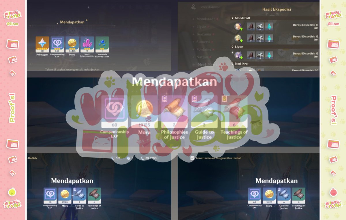 wiwa! 🩷 Genshin WuWa HSR ZZZ joki pilot tweet media