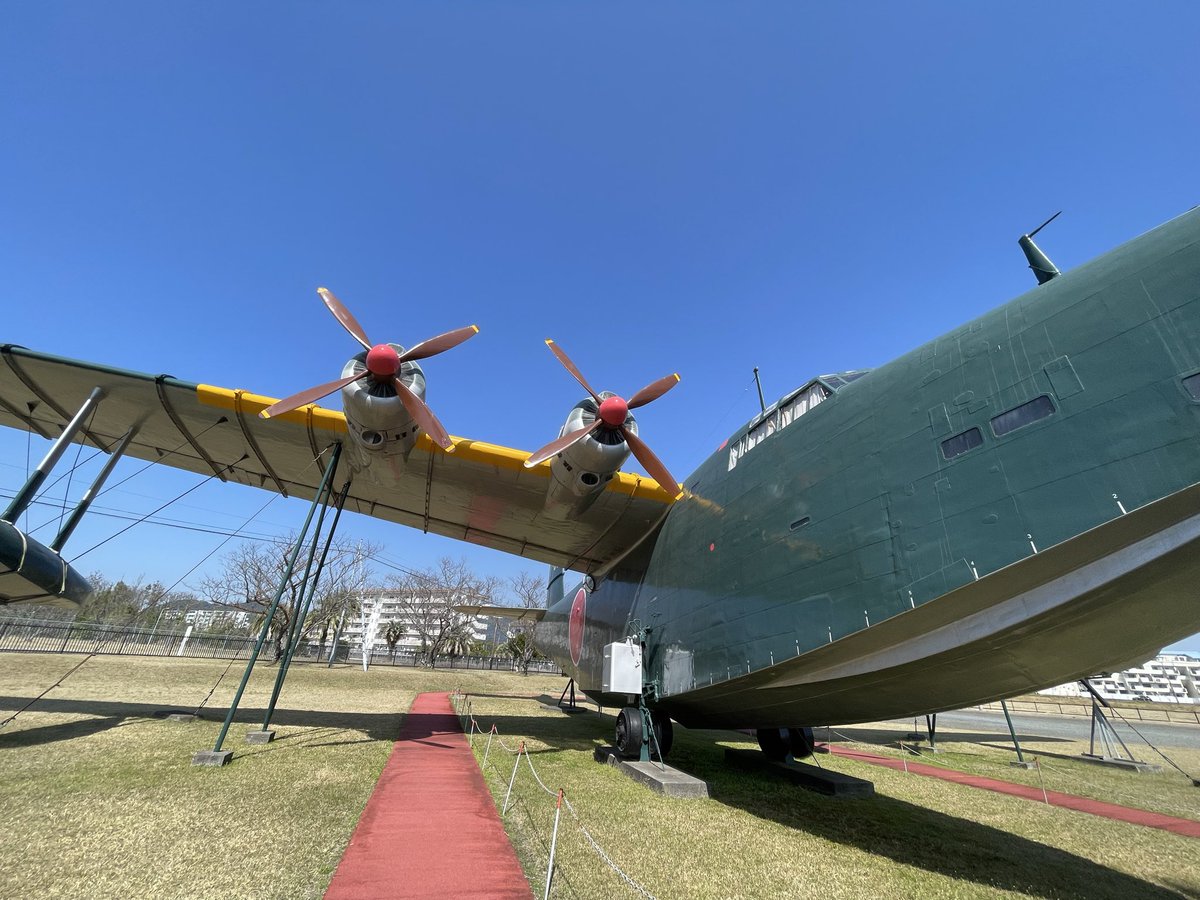 yukikaze_2009's tweet photo. 鹿屋で二式大艇を見てきました。現存する唯一の機体らしく、異常に保存状態が良くて綺麗でした https://t.co/xuFYcRvH0i